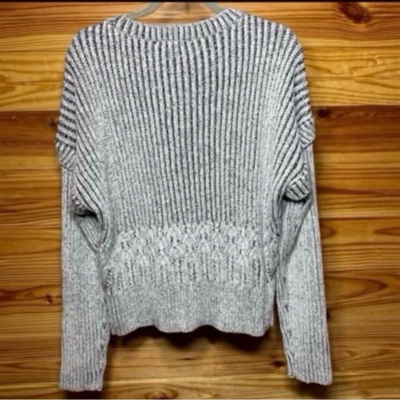 DKNY Jeans black & white knit sweater Large NEW - Picture 6 of 6